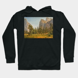 Bridal Veil Falls, Yosemite Valley, California by Albert Bierstadt Hoodie